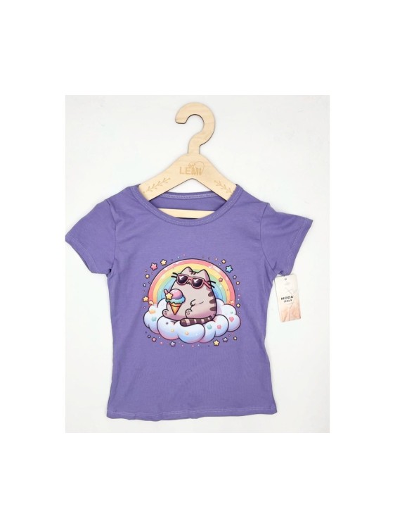 T-shirt dziewczęcy bawełniany PUSHEEN