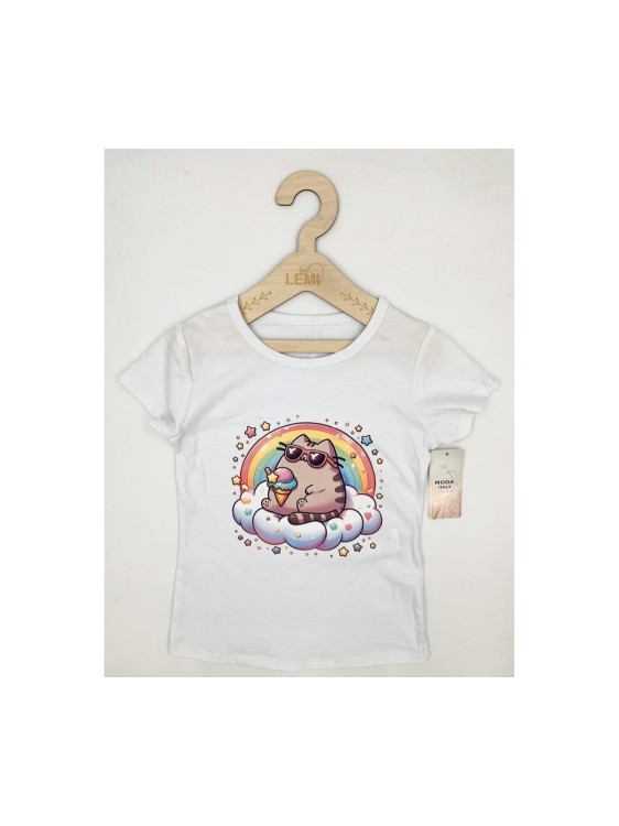 T-shirt dziewczęcy bawełniany PUSHEEN