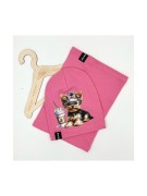 Komplet czapka plus komin dla dziewczynki wiosna polski PIES 4-14 lat