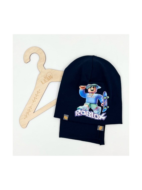 Komplet chłopięcy czapka plus komin bawełna polski wiosna ROBLOX 3-8 LAT