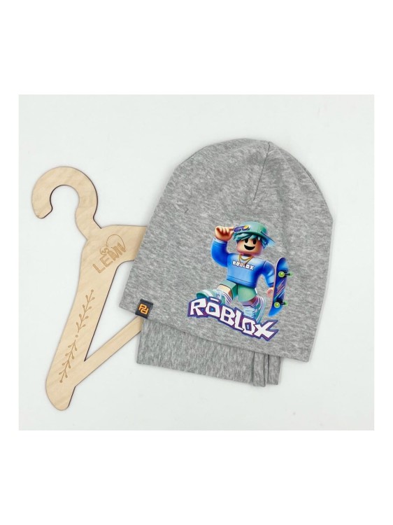 Komplet chłopięcy czapka plus komin bawełna polski wiosna ROBLOX 3-8 LAT