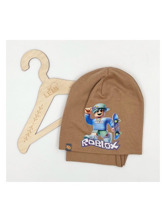 Komplet chłopięcy czapka plus komin bawełna polski wiosna ROBLOX 3-8 LAT