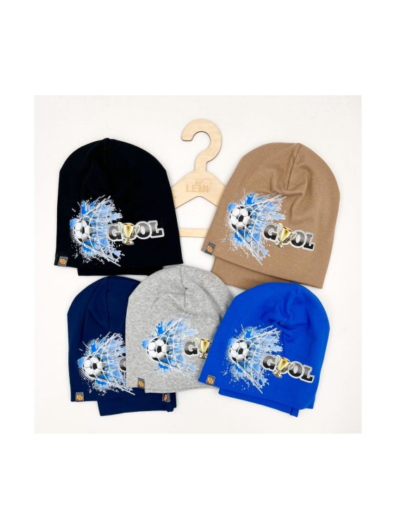 Komplet chłopięcy czapka plus komin bawełna polski PIŁKA NOŻNA 3-8 lat