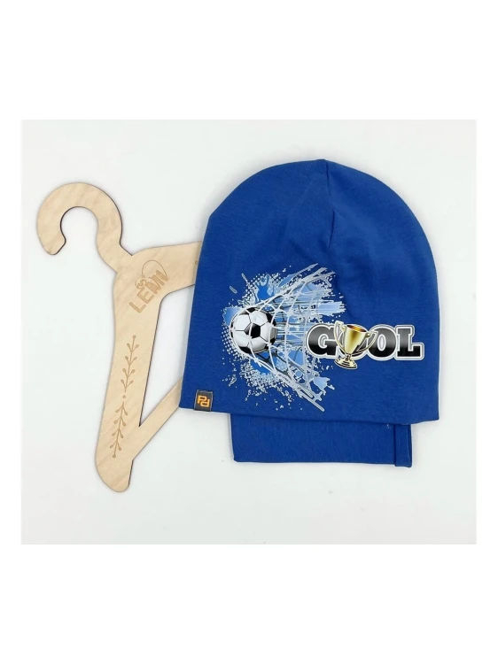Komplet chłopięcy czapka plus komin bawełna polski PIŁKA NOŻNA 3-8 lat
