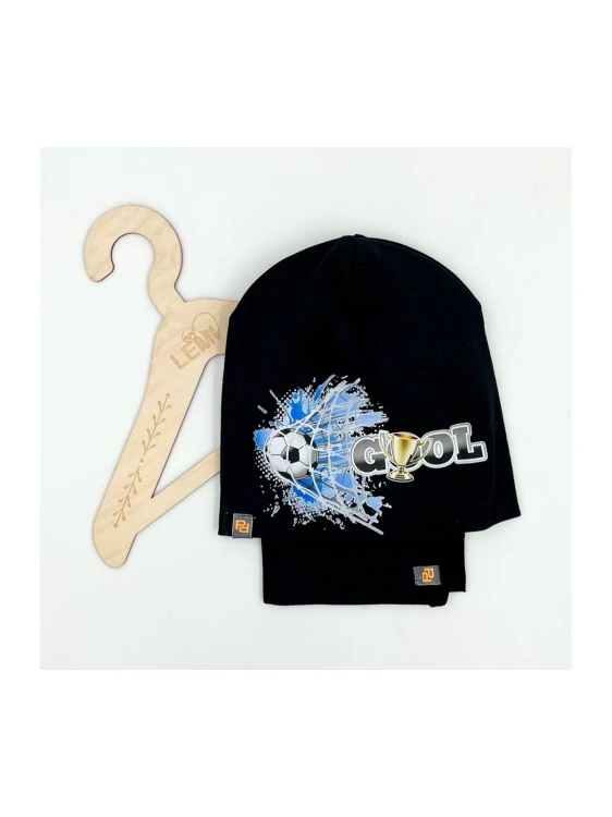 Komplet chłopięcy czapka plus komin bawełna polski PIŁKA NOŻNA 3-8 lat