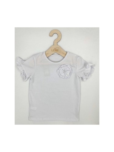 T-shirt dziewczęcy z kwiatkiem Aipi